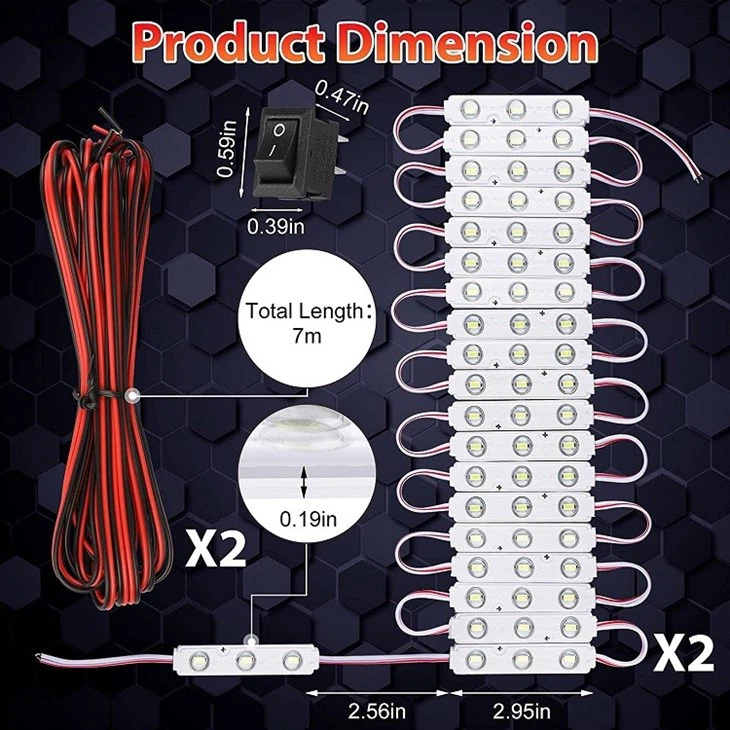 12V 120 LEDs Van Interior Light Kits detail