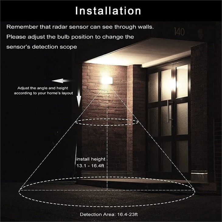 sensor light bulb installation