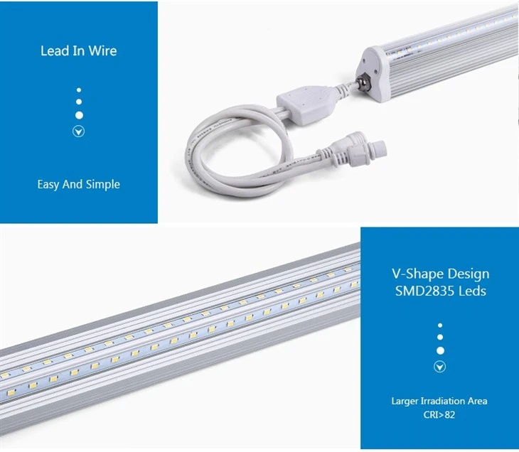 V Shaped Supermarket Shop Led Cooler Tube Light 1