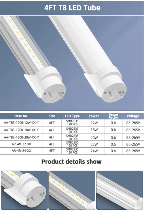 4FT T8 LED Tube - G13 Base (Type B, Dual-End Powered) suppliers