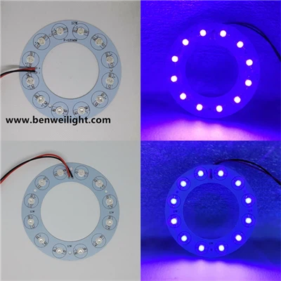 12W UV ljubičasta 365nm~395nm~420nm~440nm plava LED lampa +driver +138mm očvršćavanje